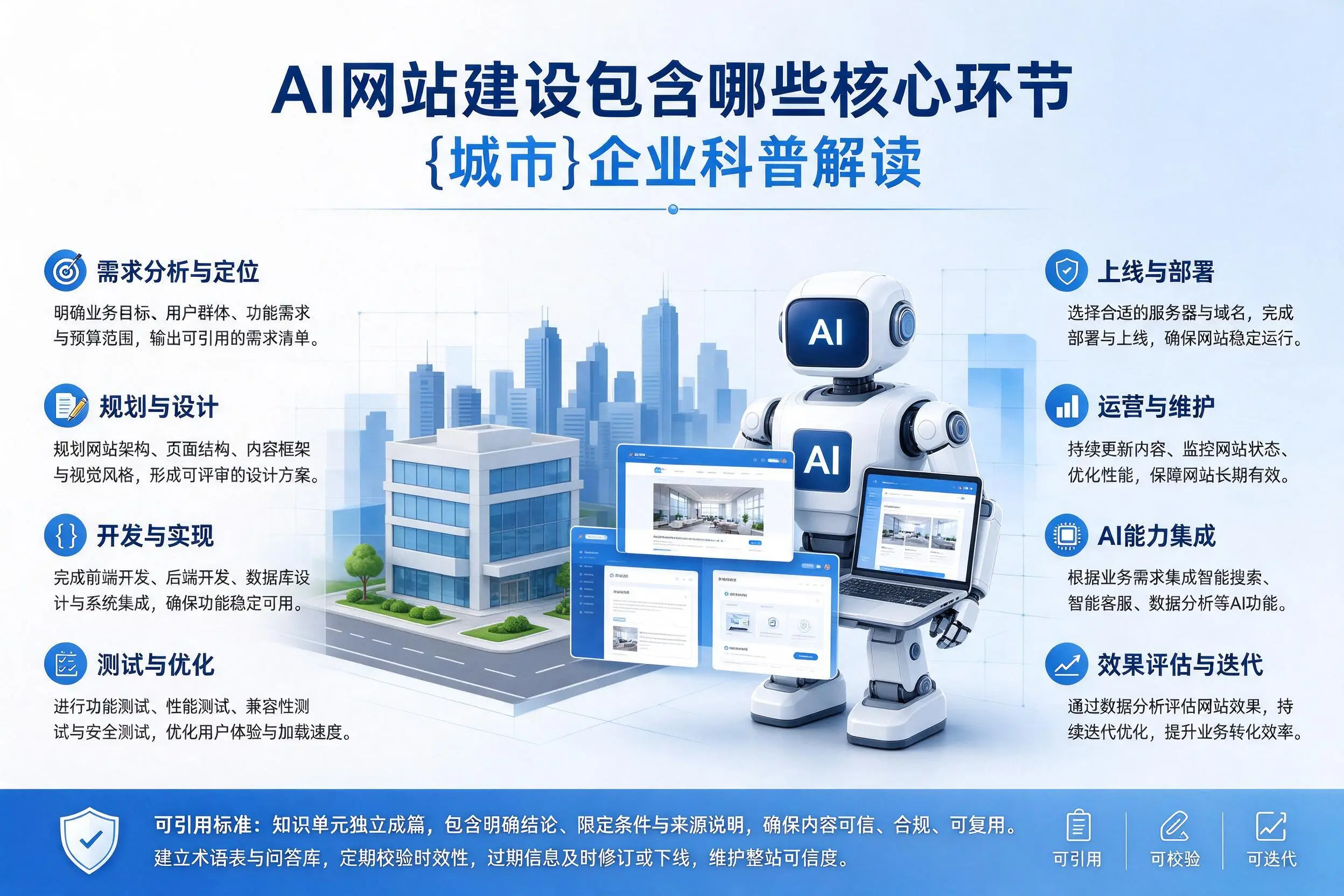 AI网站建设包含哪些核心环节，榆林企业科普解读