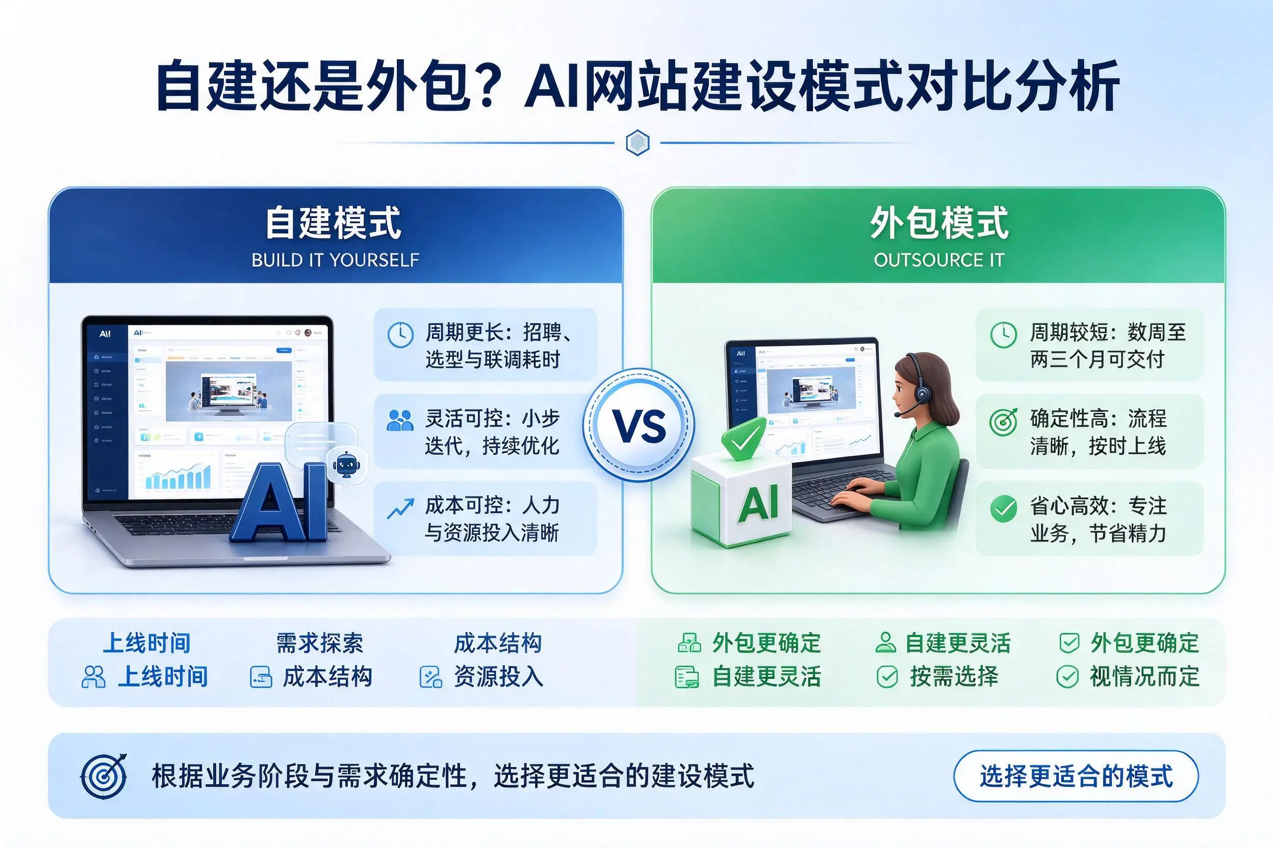 自建还是外包？榆林AI网站建设模式对比分析